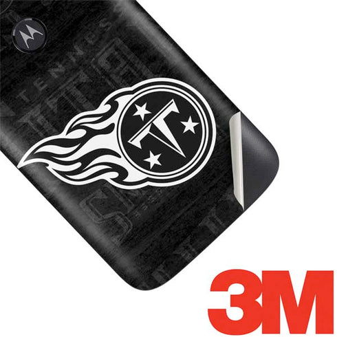 NFL Tennessee Titans Black & White Moto E5 Play Skin